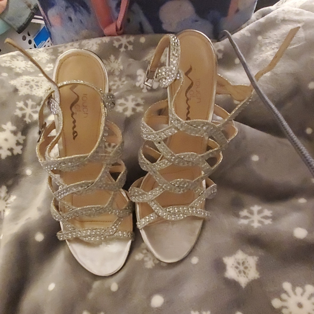 Silver shoes